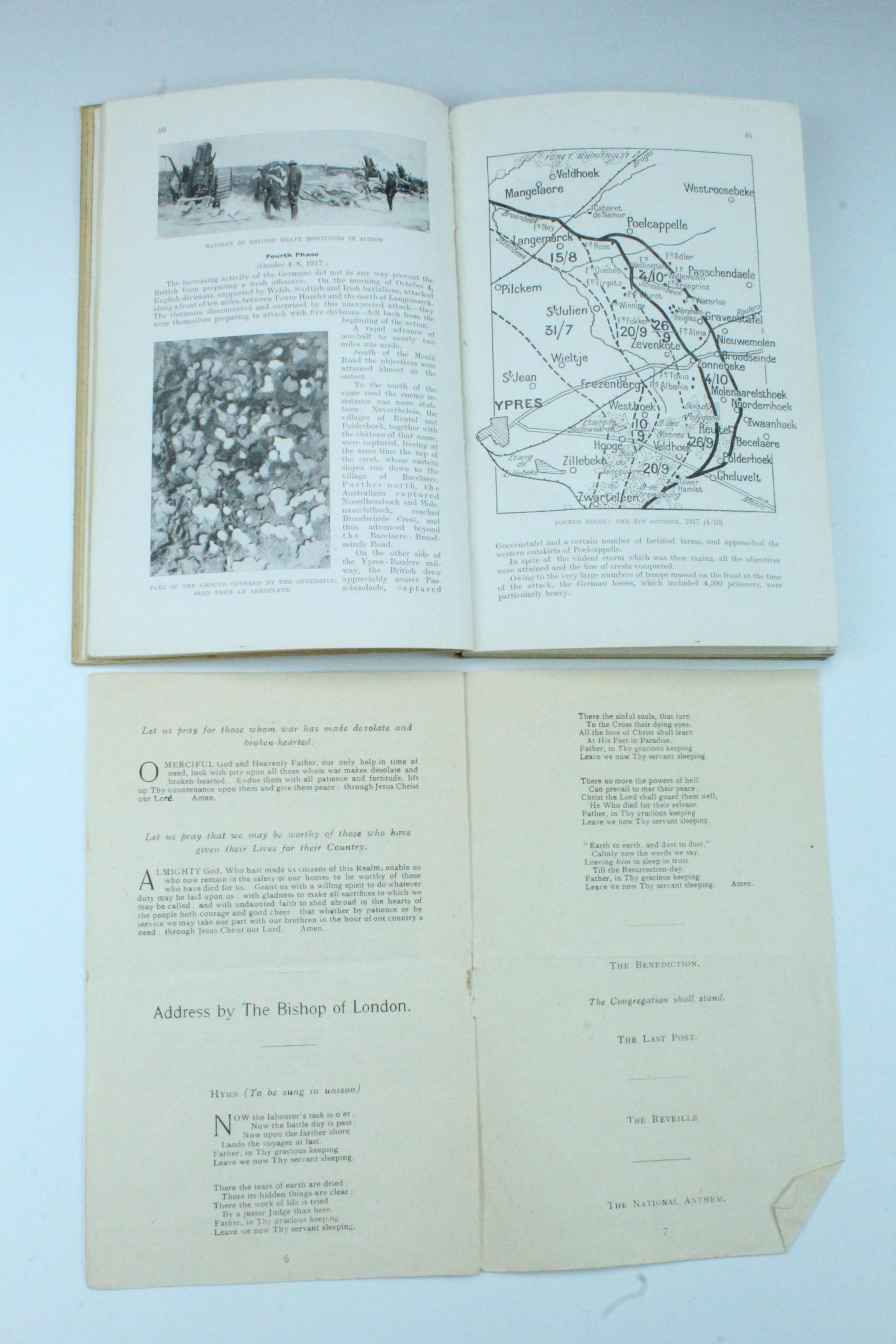 A small group of Great War ephemera and printed matter comprising a Michelin Guide to Ypres and - Image 5 of 8
