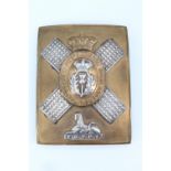 A Victorian Queen's Own Cameron Highlanders officer's shoulder belt plate