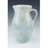 A Beswick Ware mottled green and blue jug, circa 1930s, impressed "28", 24 cm