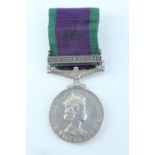 A QEII General Service Medal with Northern Ireland clasp to 24325674 Pte W G Morris, Gordons