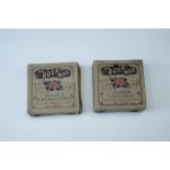 Two boxed sets of Victorian magic lantern glass slides entitled "The Boer War", chapters I and