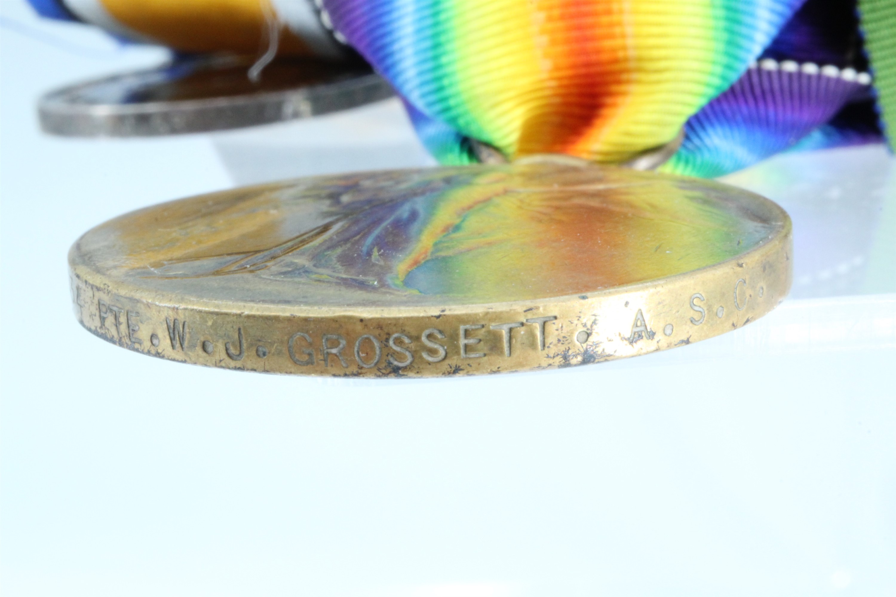 A Great War campaign and long service medal group comprising British War and Victory Medals, India - Image 8 of 14