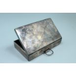 [Field Sports] An Edwardian electroplated sandwich box, James Dixon and Sons, 13 x 8 x 2.5 cm