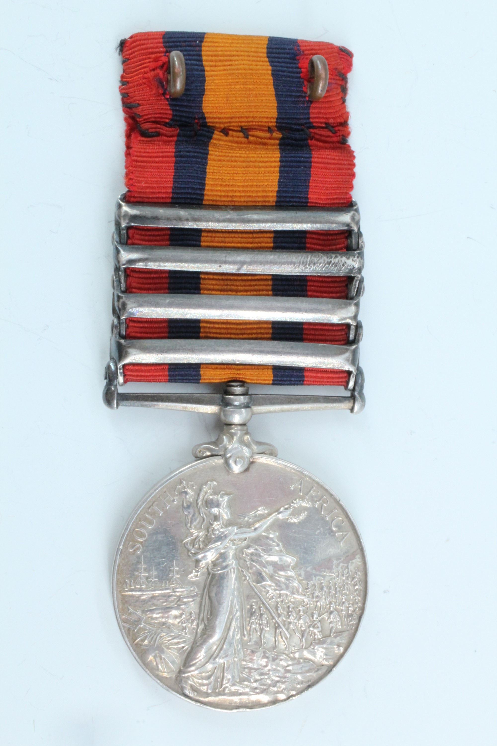 A Queen's South Africa medal with four clasps to 6306 Pte G Lorimer, Essex Regt - Image 2 of 4