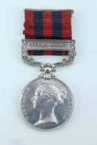An India General Service Medal with Burma 1885-7 engraved to 2432 Act Sh Smith J Foster, 12th