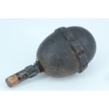 An inert Great War German Model 1917 "egg" grenade