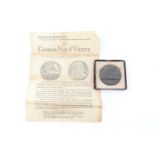 A Great War Lusitania medal, in original carton with explanatory document
