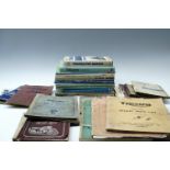 A large group of period classic motorcycle manuals including Triumph and BSA publications