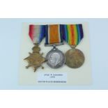 A 1914-15 Star with British War and Victory Medals to 13878 Pte / A Cpl P Lawendon, South Wales
