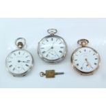 Three late 19th / early 20th Century pocket watches having lever movements by the Lancashire Watch