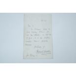 Herbert John Gladstone, 1st Viscount Gladstone, (1854 – 1930) An autograph letter, signed