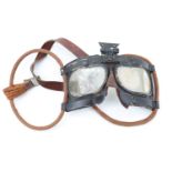 A set of Second World War RAF Mk IVB flying goggles