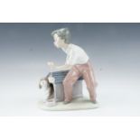 A Lladro figurine " Come out and play ", boxed , 20 cm