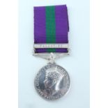A George VI General Service Medal with Palestine clasp to 4030007 Pte J McD Carter, Border Regiment