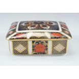 A Royal Crown Derby Imari table box, 11 cm x 10 cm