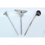 Three German Third Reich stick pins