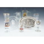 A large quantity of post 1952 Royal commemorative, ceramics, glass and electroplate