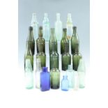 A quantity of largely Cumbrian and Welsh glass bottles including Codd's patent mineral water