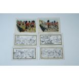 Four humorous postcards pertaining to the Anglo-Egyptian War of 1882, after cartoons by W G Baxter