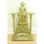 An Edwardian cast iron stick and umbrella stand commemorating Admiral Lord Nelson, 78 cm x 49 cm x