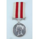 An Indian Mutiny Medal impressed to Willm Watts, H Ms 34th Foot