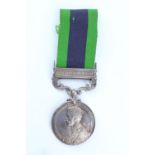 An India General Service Medal with Waziristan 1921-24 clasp to 3590527 Pte H O Wood, Border