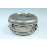 An early 20th Century nickel plated medical sterilizing container, 23 cm x 11 cm