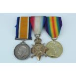 A 1914-15 Star with British War and Victory Medals to PO 16332 Pte F Courten, Royal Marine Light