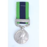 An India General Service Medal with Malabar 1921-22 clasp to 1418444 Gnr W Hunt, Royal Artillery