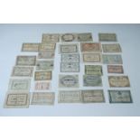 A quantity of Great War period French banknotes