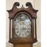 A George III long case clock by Thomas Gate of Carlisle, having an 8-day movement with brass face,