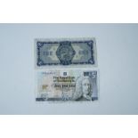 A British Linen Bank 1968 one pound note, together with a 2005 RBS Jack Nicklaus commemorative £5