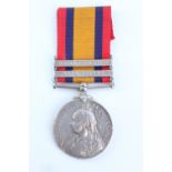 A Queen's South Africa medal with two clasps impressed to 35601 S S Maj T A Oliver, 75th Company