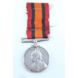 A Queen's South Africa Medal engraved to No 2571 SQDN SGT E F Wilkinson, 5th R I Lcrs [Royal Irish