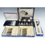 A large quantity of vintage cased electroplate cutlery