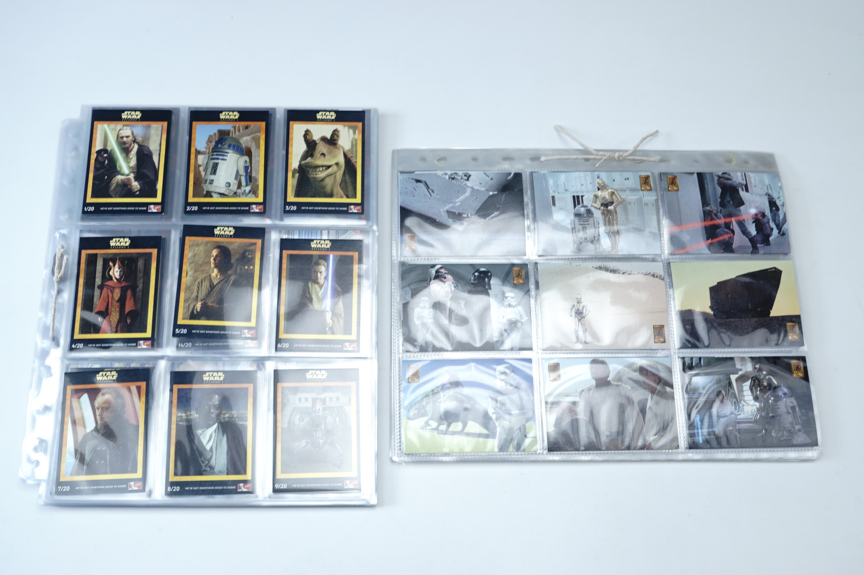 Three complete sets of Star Wars collectors cards, comprising 90 "Star Wars Evolution" Topps trading