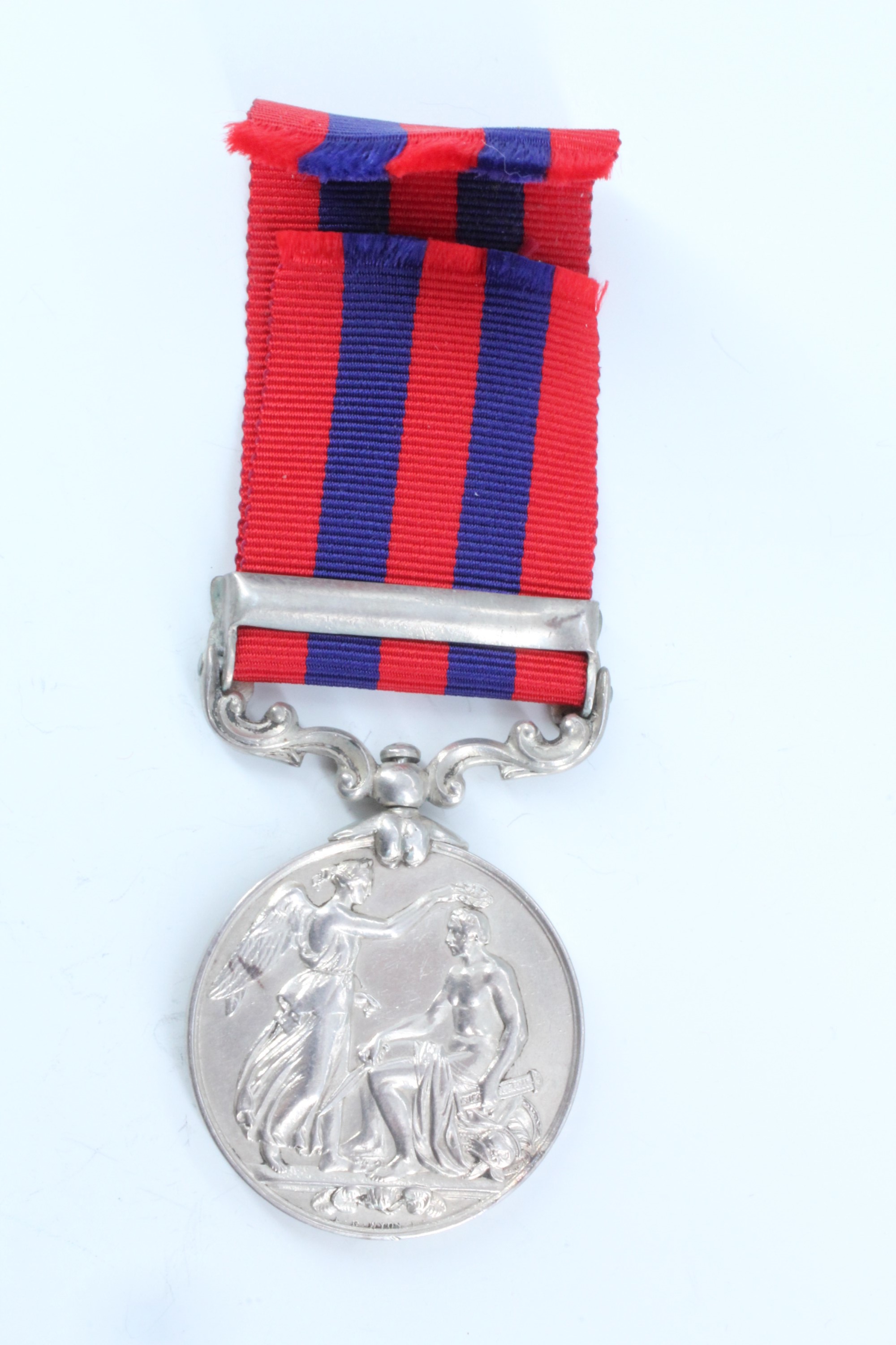 An India General Service Medal with Waziristan 1894-5 clasp engraved to 3247 Pte T Noble, 2nd - Image 2 of 5