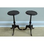 A pair of reproduction mahogany wine tables, 25 cm x 48 cm