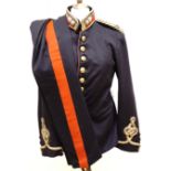 An early 20th Century Royal Artillery major's dress tunic and trousers
