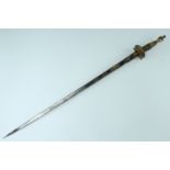 A 1796 Pattern infantry officer's spadroon / sword, (a/f)