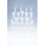 A large group of Orrefors Helena pattern wine glasses