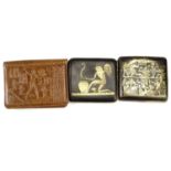 Three Egyptian cigarette cases