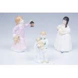 Three Royal Doulton figurines, Mandy, Time for bed and Sleepyhead, tallest 14 cm