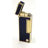 A Dunhill "Rollagas" gold plated and enameled cigarette lighter