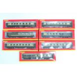 Seven boxed Hornby model railway Pullman carriages (as-new)