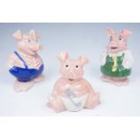 Three Wade piggy banks with TSB stoppers, tallest 16 cm