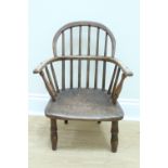 A 19th Century child's Windsor chair, 62 cm