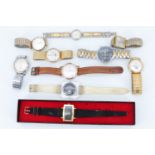 Four manual wind Swiss movement gentlemen's wristwatches, comprising Ertus antimagnetic 17 jewel,