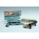 Two boxed Dinky die-cast automobiles, comprising "Pullmore Car Transporter" 982 and "Unic Sahara