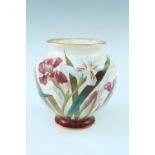 A Doulton Burslem iris pattern vase, 13 cm